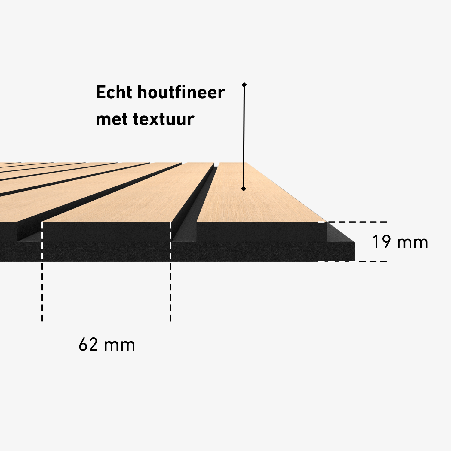 Panneau mural 280cm - Large - Chêne clair