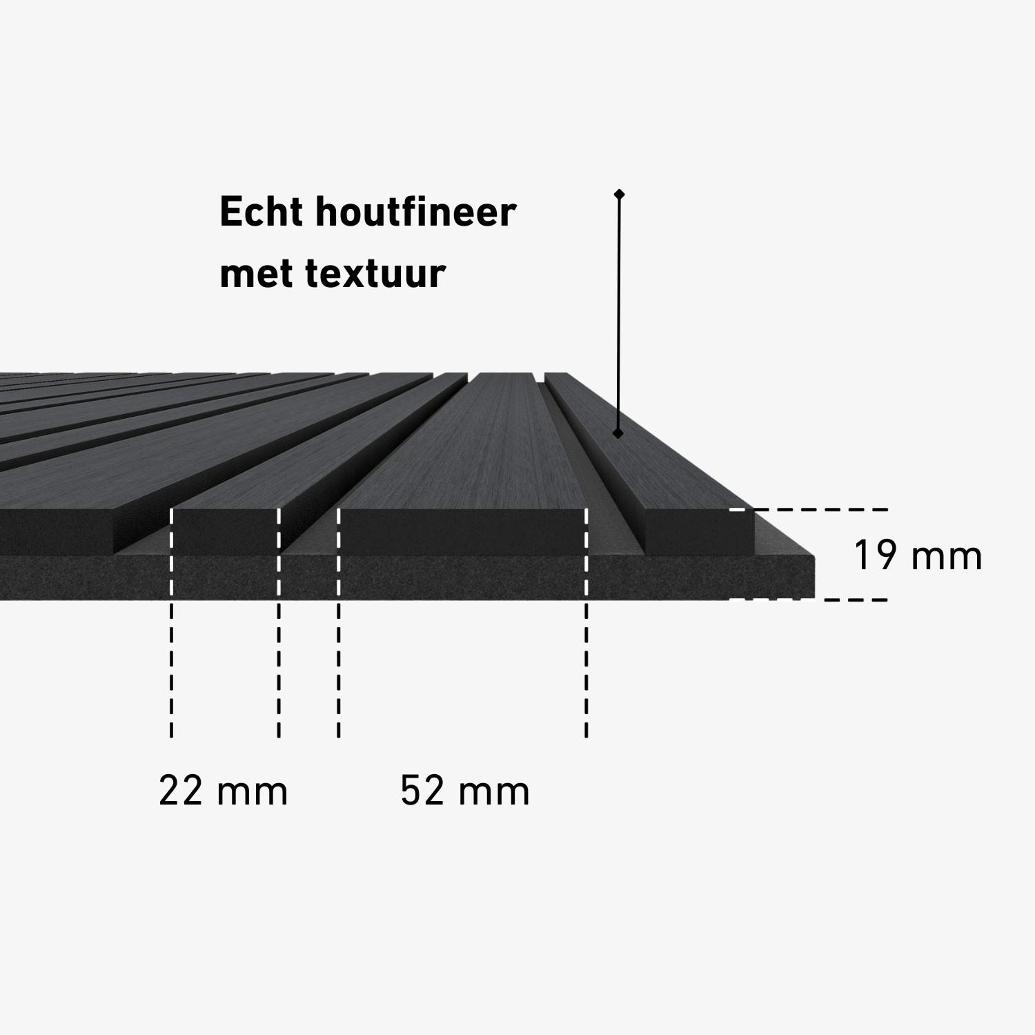 Panneau mural 280cm - Mixte - Chêne noir