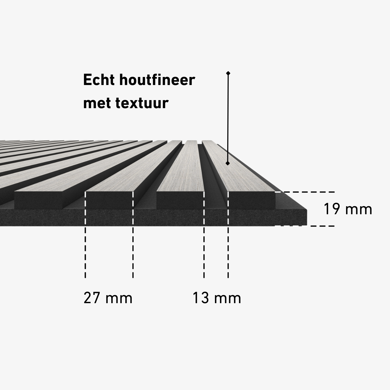 Panneau mural 280cm - Standard - Chêne gris