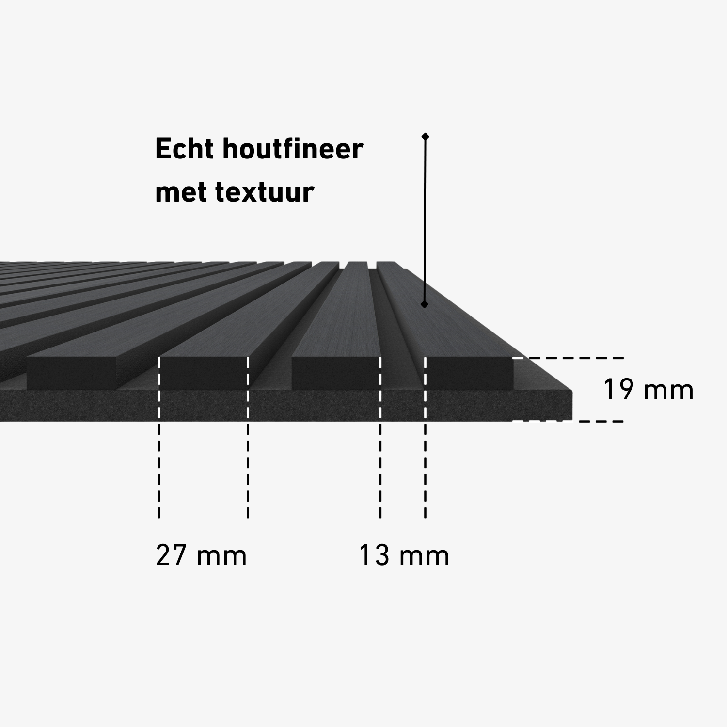 Panneau mural 280cm - Standard - Chêne noir