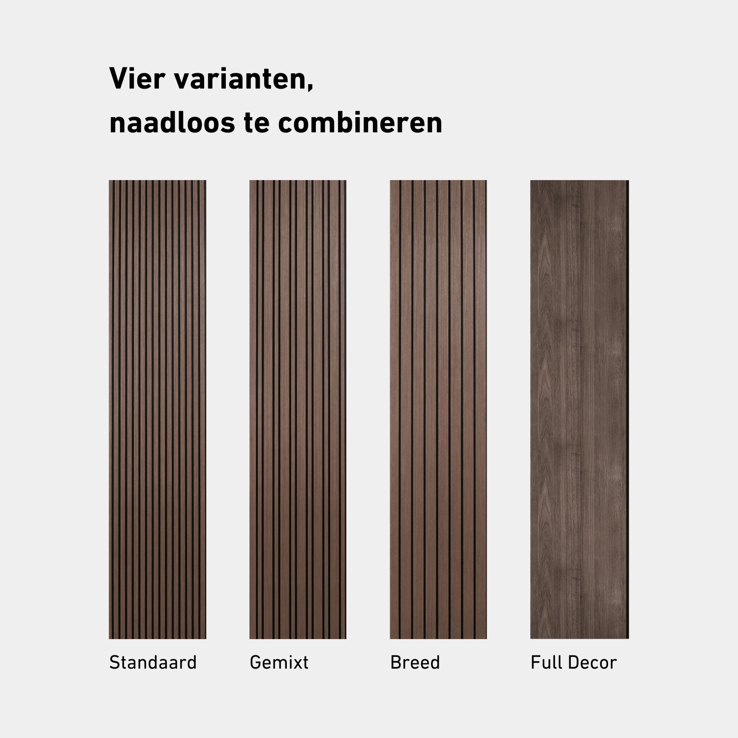 Roomdivider 300cm - Walnoot