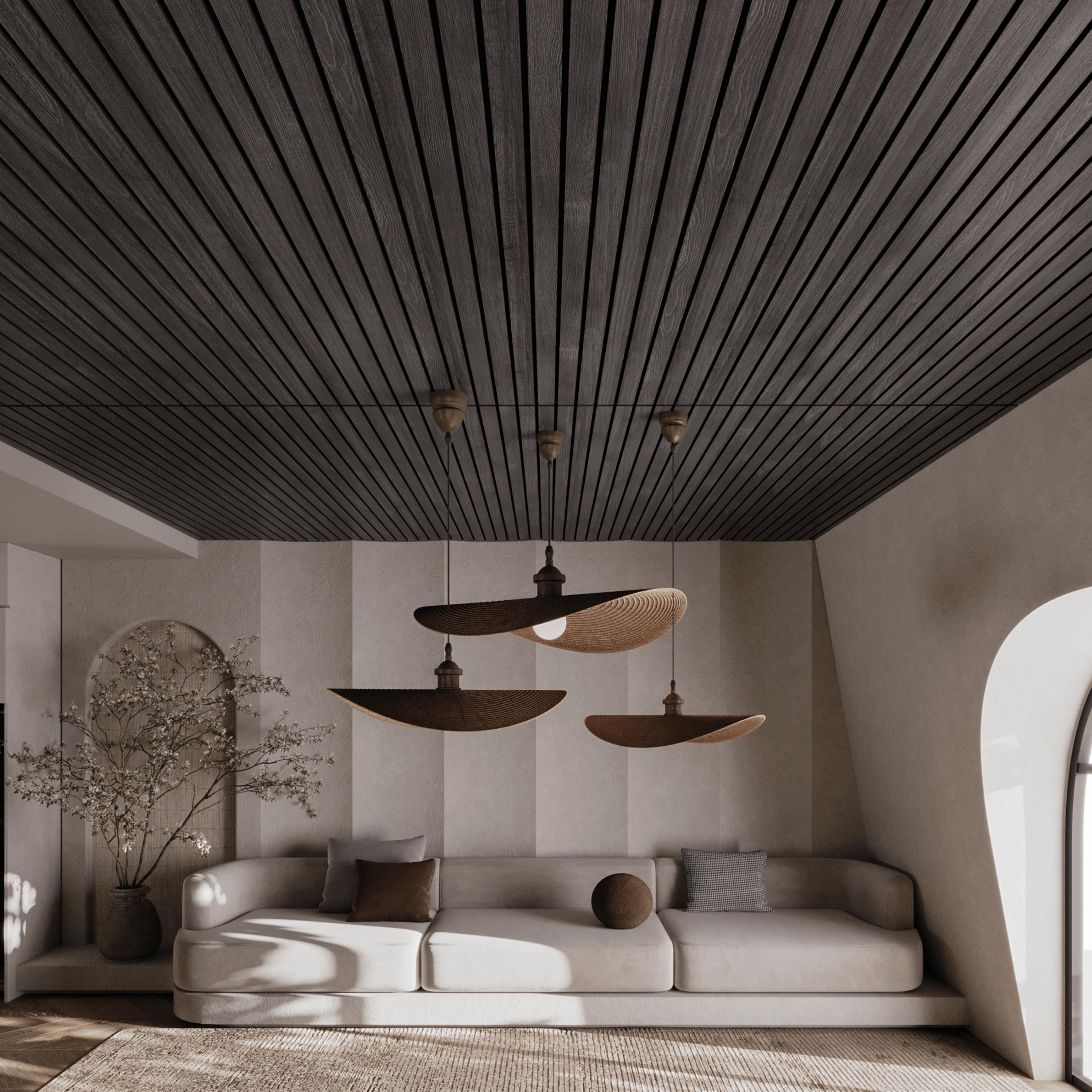 Akustikpaneele 280 cm – Breit – Schwarze Eiche