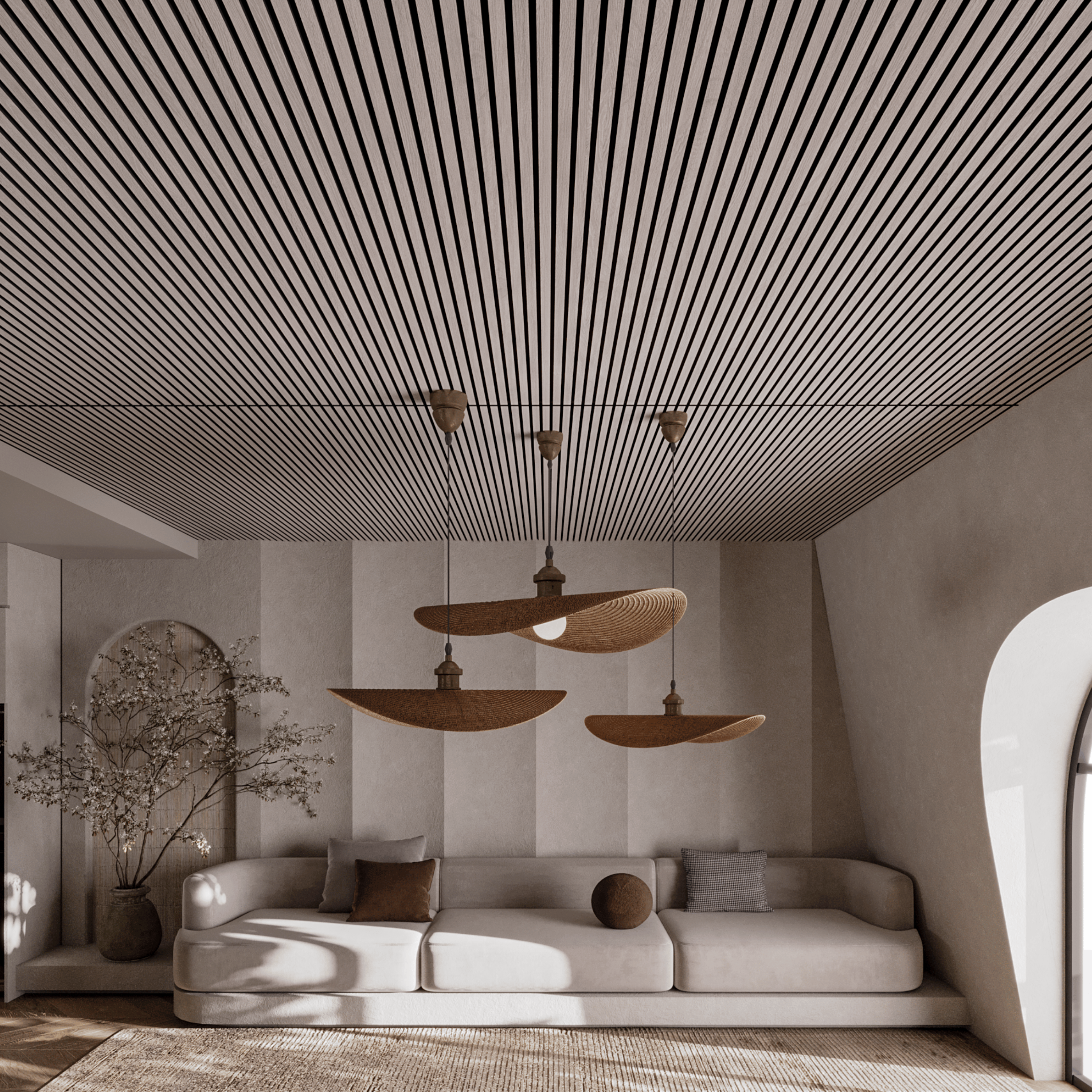 Panneau mural 280cm - Standard - Chêne gris