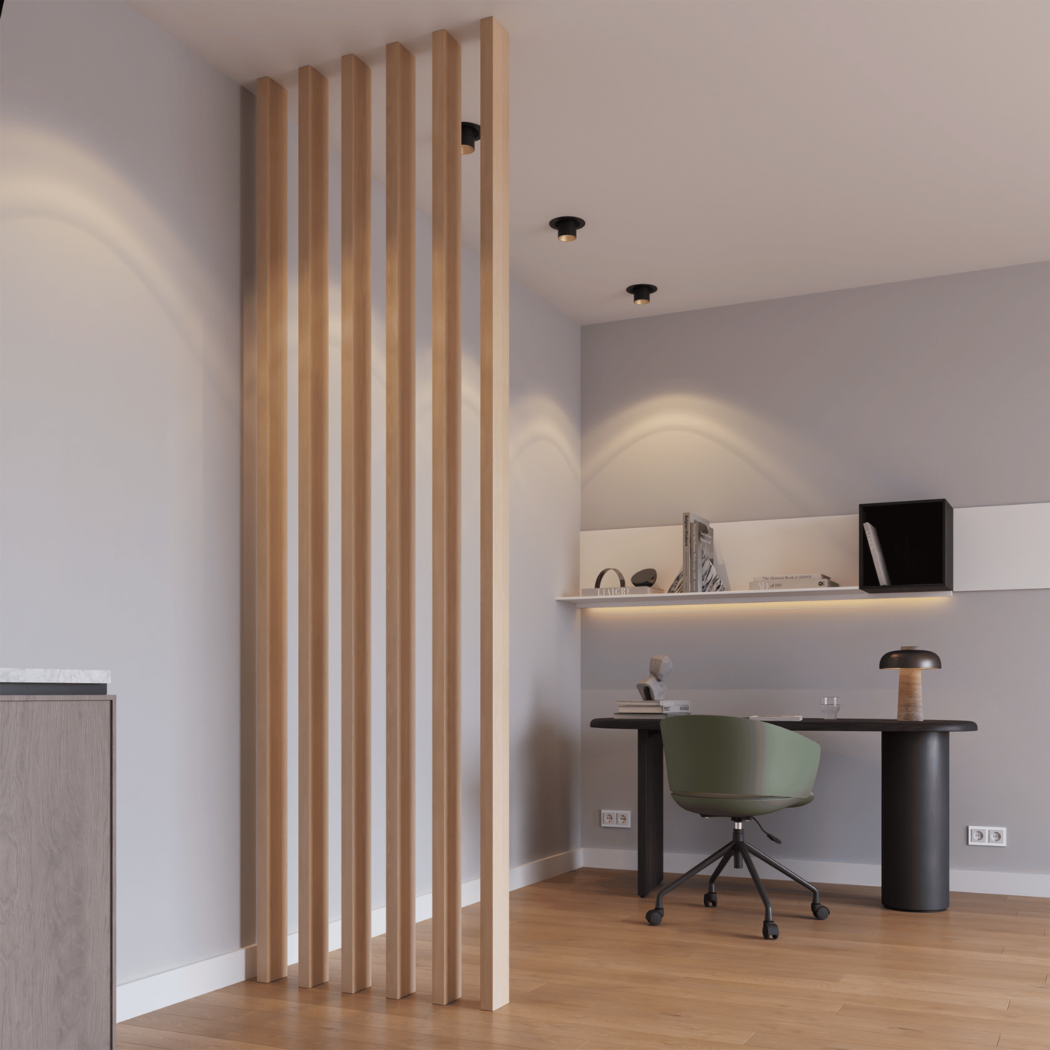 Roomdivider 300cm - Licht eiken