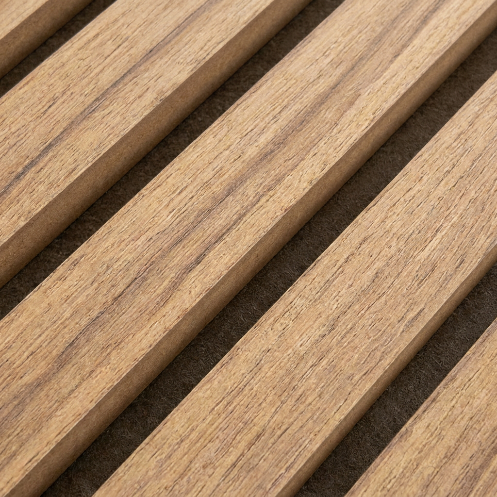 Wandpaneel 280 cm – Standard – Helle Eiche mit grauem Filz