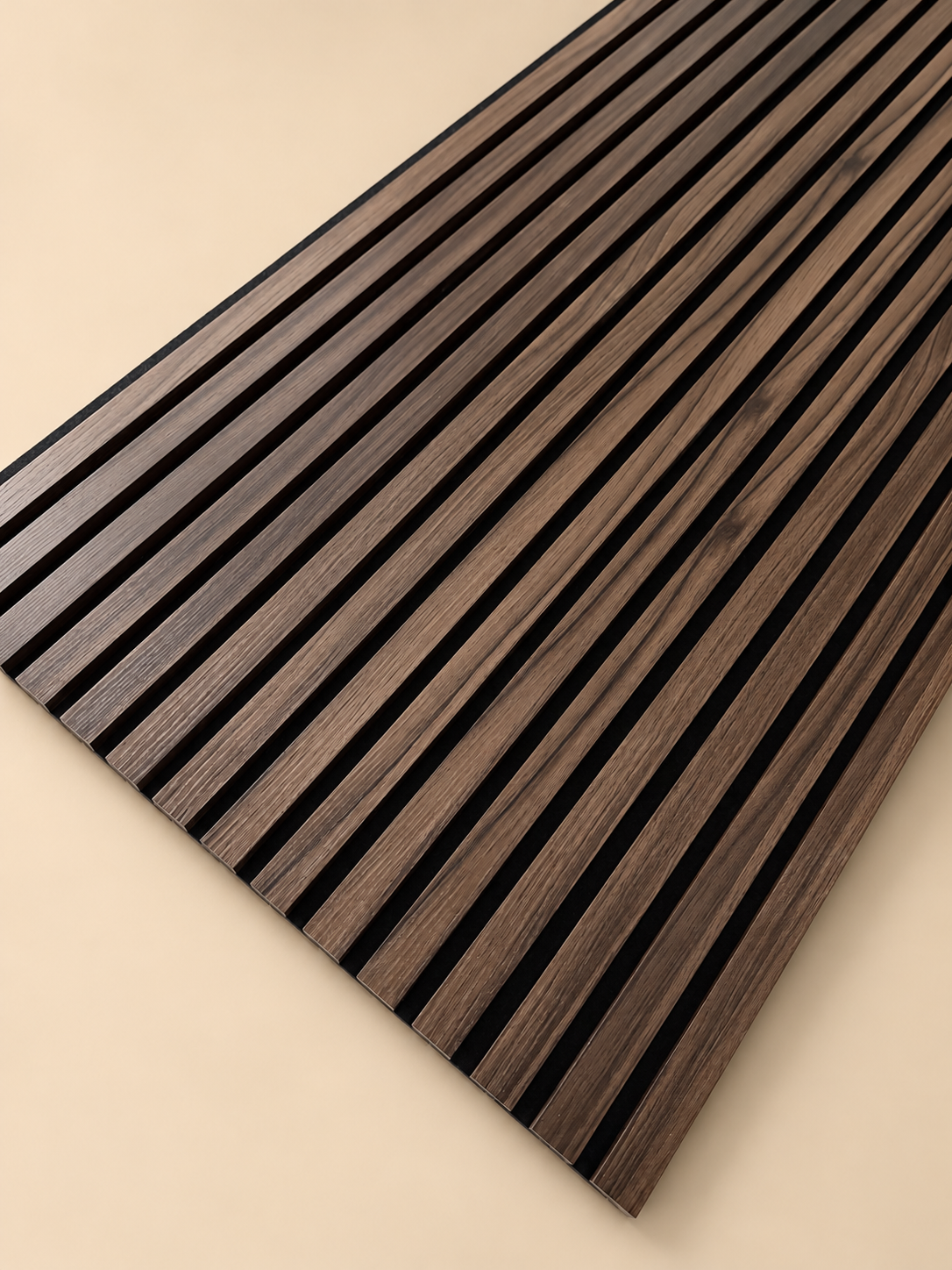 Akoestisch wandpaneel 260cm · 3-zijdig · Walnoot Premium