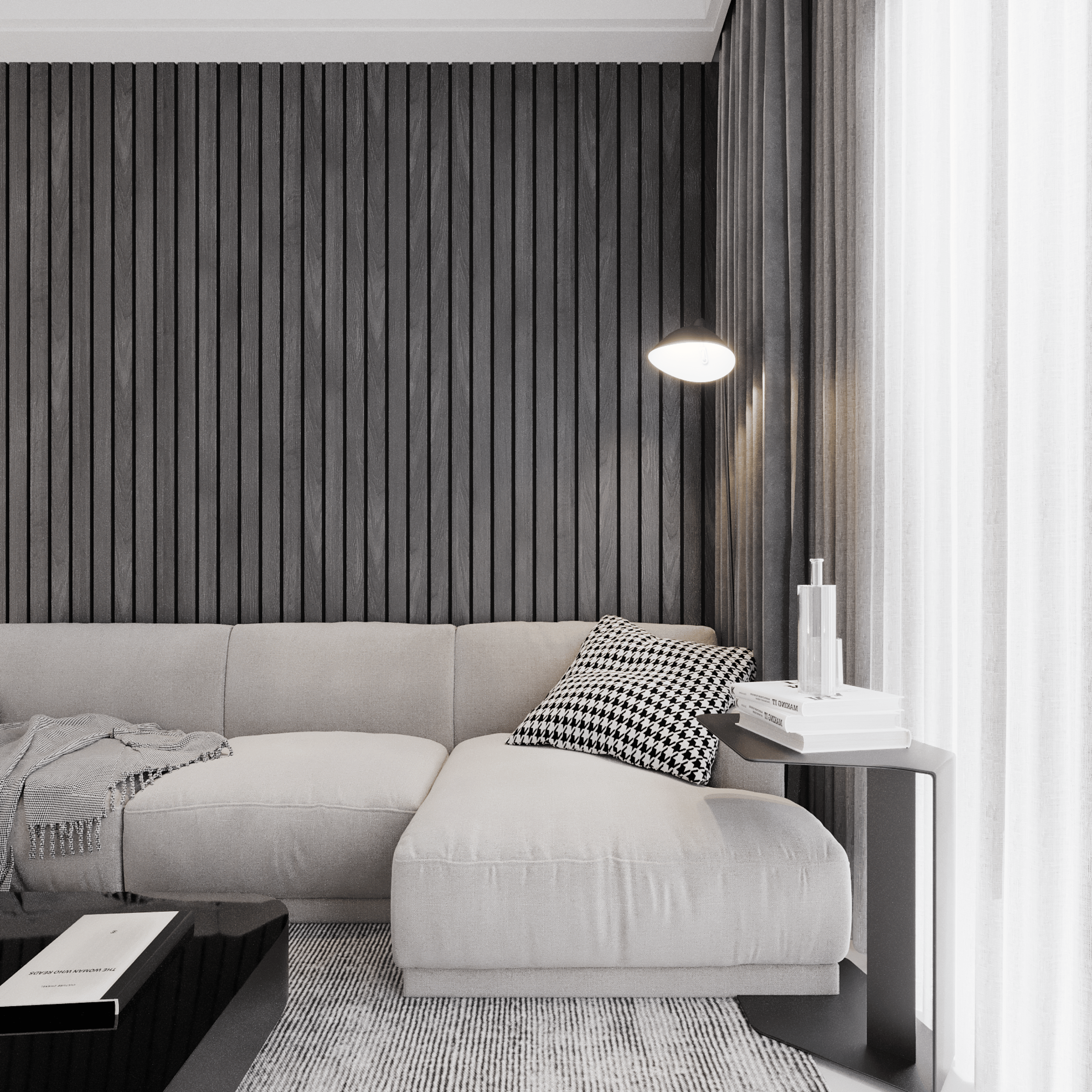 Akustikpaneele 280 cm – Breit – Schwarze Eiche