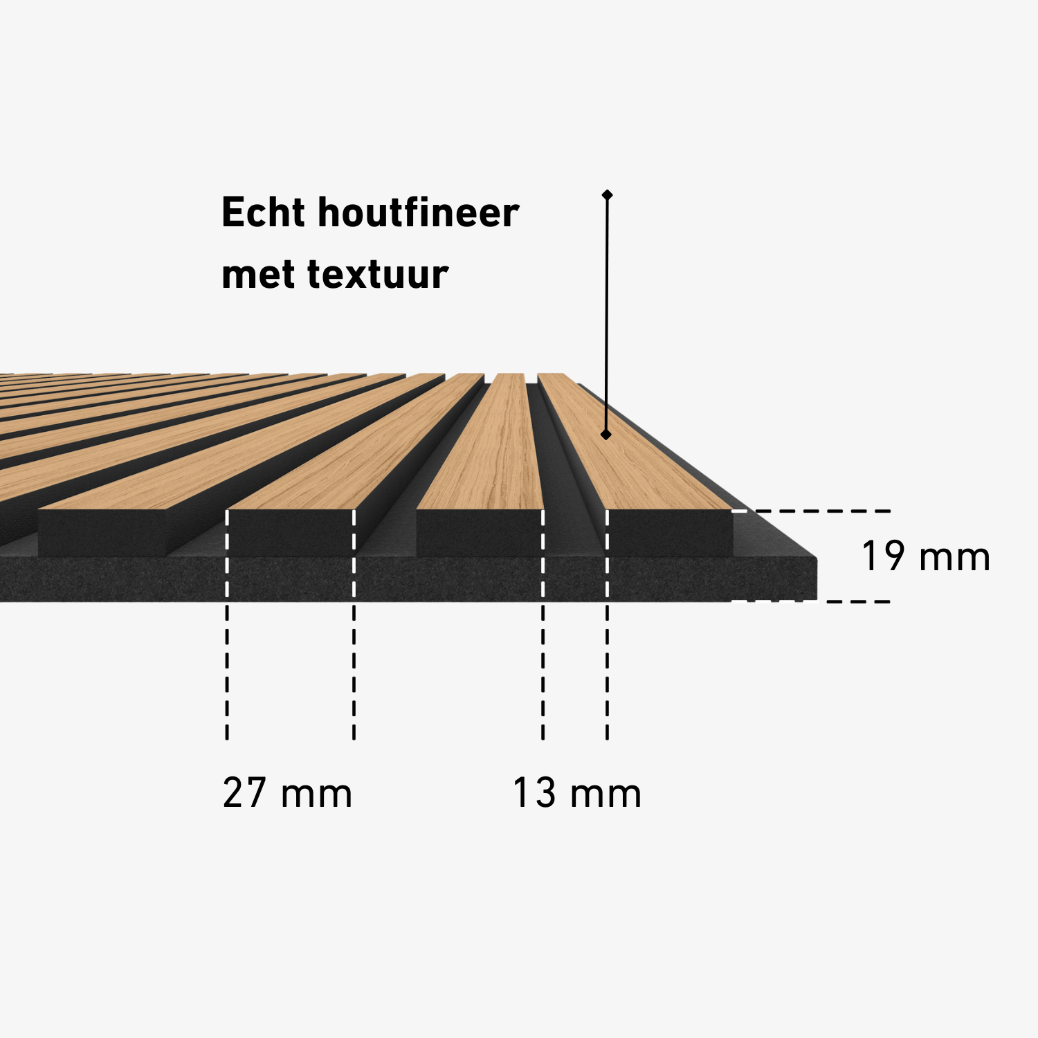 Wandpaneel 280cm - Standaard - Rustiek eiken