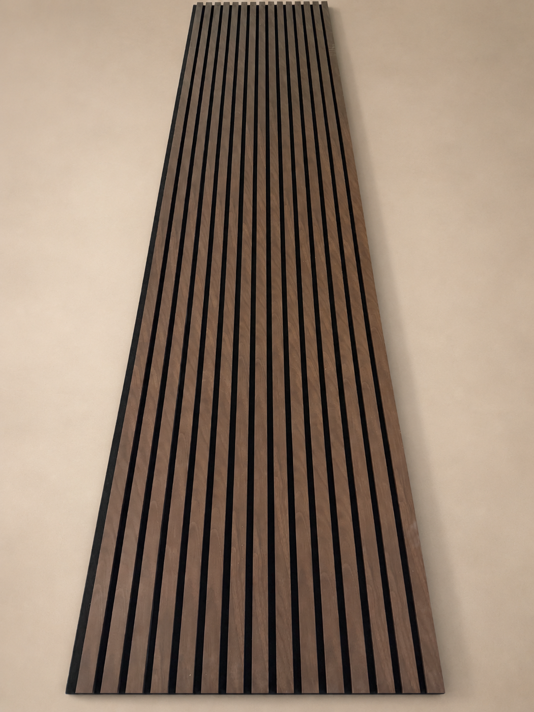 Akoestisch wandpaneel 260cm · 3-zijdig · Walnoot Alfa