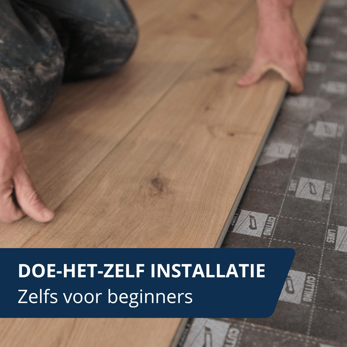 Klik PVC met geïntegreerde ondervloer - Lausitz eiken - Visgraat