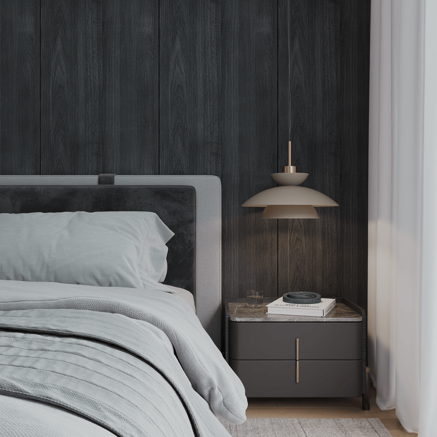 Wandpaneel 280cm - Full Decor - Zwart eiken