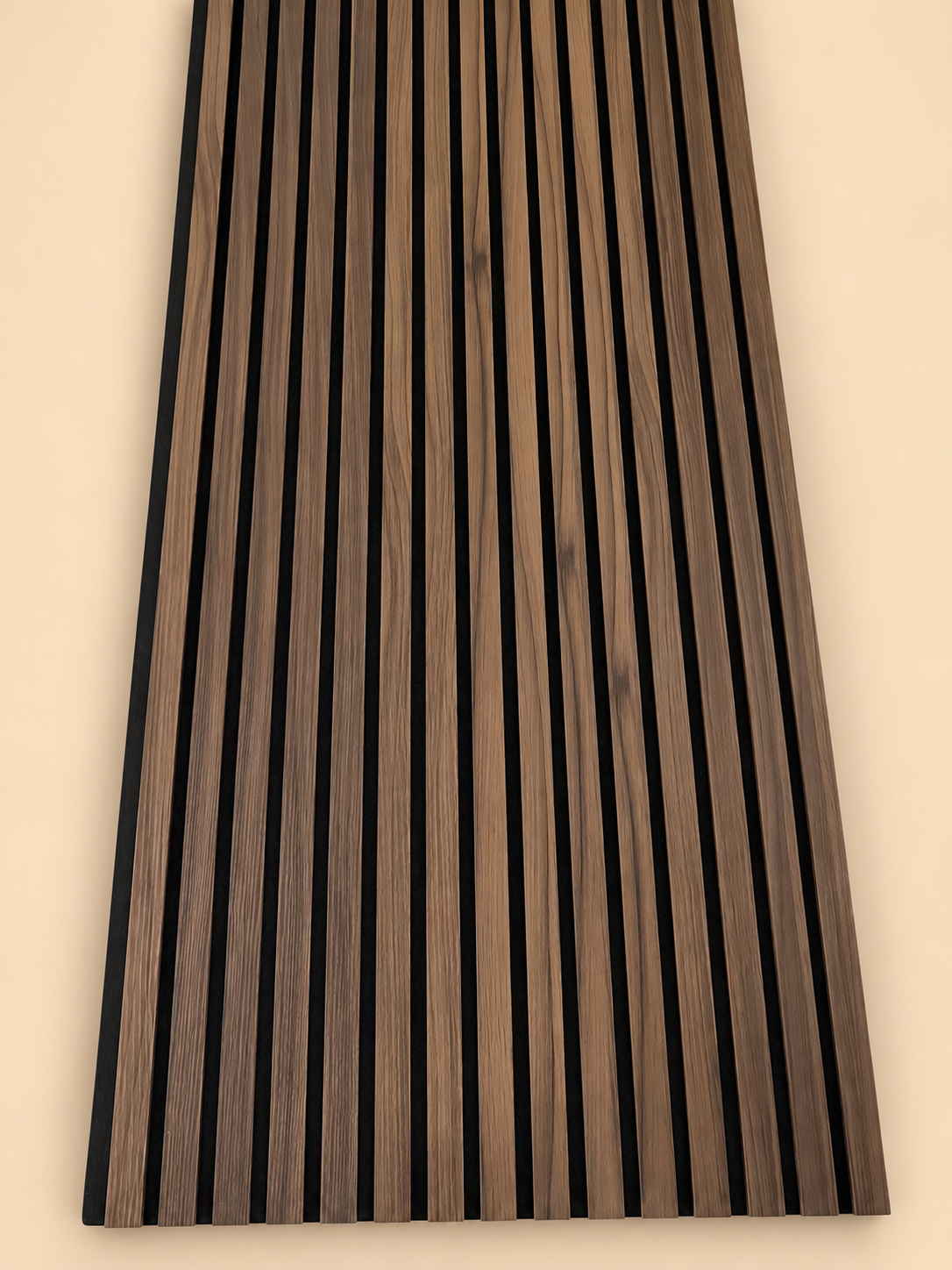 Akoestisch wandpaneel 260cm · 3-zijdig · Walnoot Premium